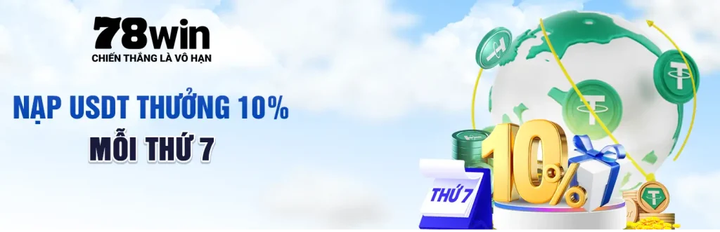 thưởng nạp usdt trên trang 78winl